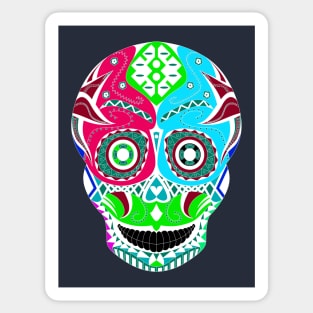 skull in wrestling mask ecopop pattern Sticker